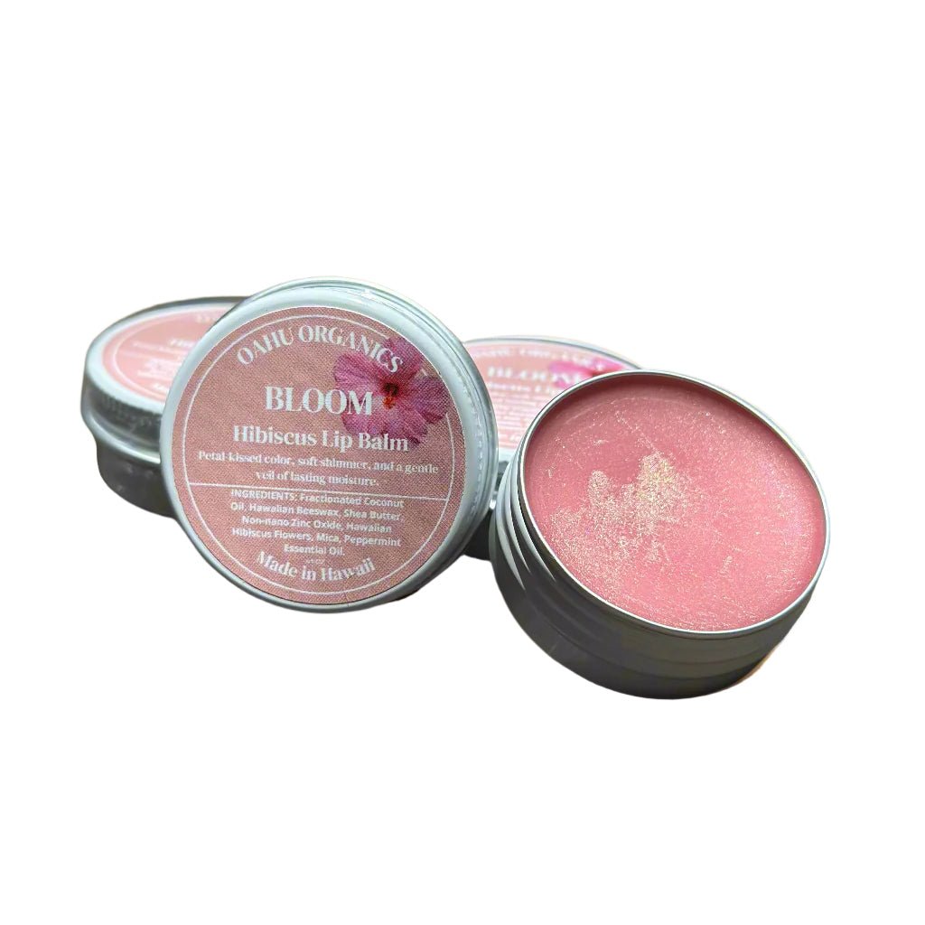 Hawaiian Hibiscus Lip Balm – Tinted Botanical Shine - OahuOrganics