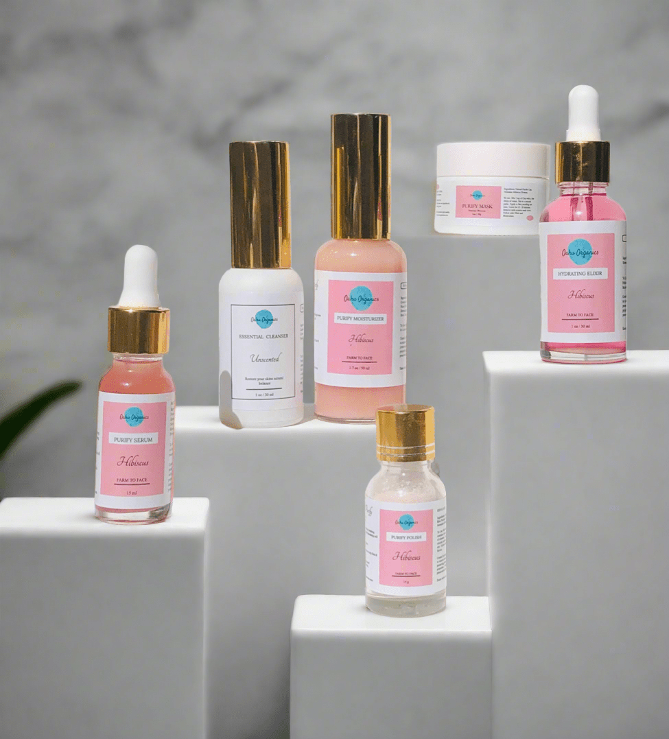 Hawaiian Hibiscus Plant Based Skincare Set - OahuOrganics
