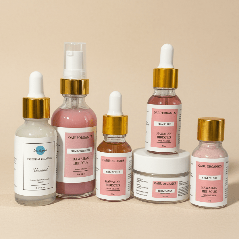 Hawaiian Hibiscus Plant Based Skincare Set - OahuOrganics