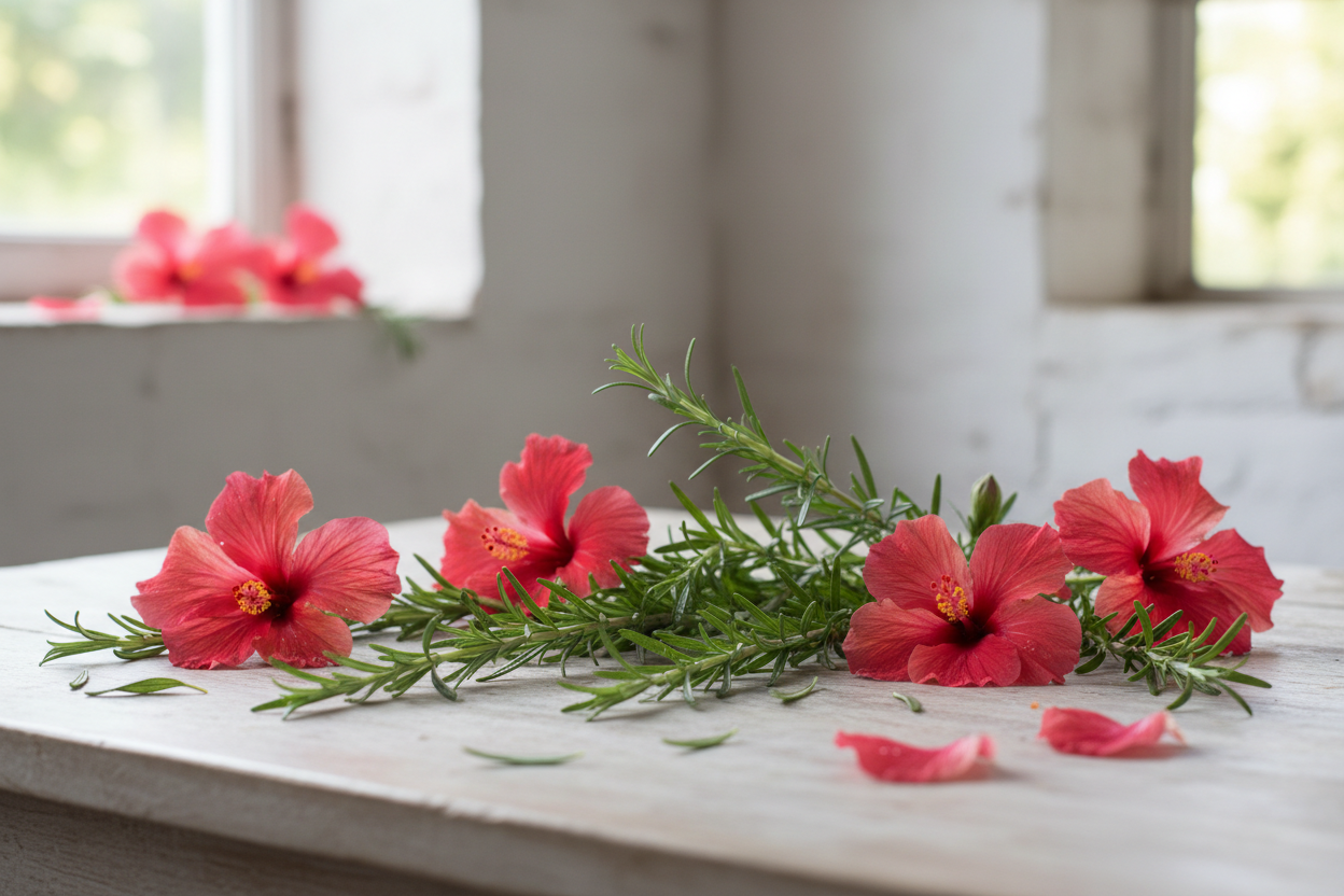 rosemary and hibiscus